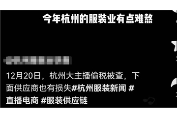 爆料！帶貨一姐薇婭涼了，紡服市場連鎖反應(yīng)，中小企業(yè)處境或?qū)⒏永щy